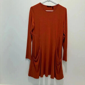 Betabrand Sweatshirt Travel Dress in Orange sz Xs